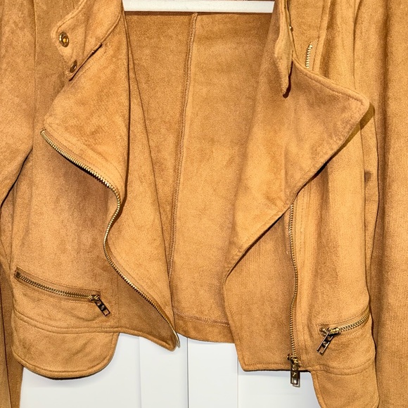 Tan Suede Women's Jacket - Picture 6 of 10